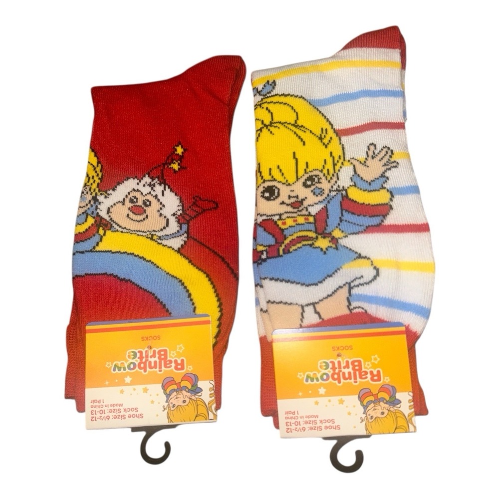 Rainbow Brite Socks 2-Pair Lot New NWT Retro 80s Style
